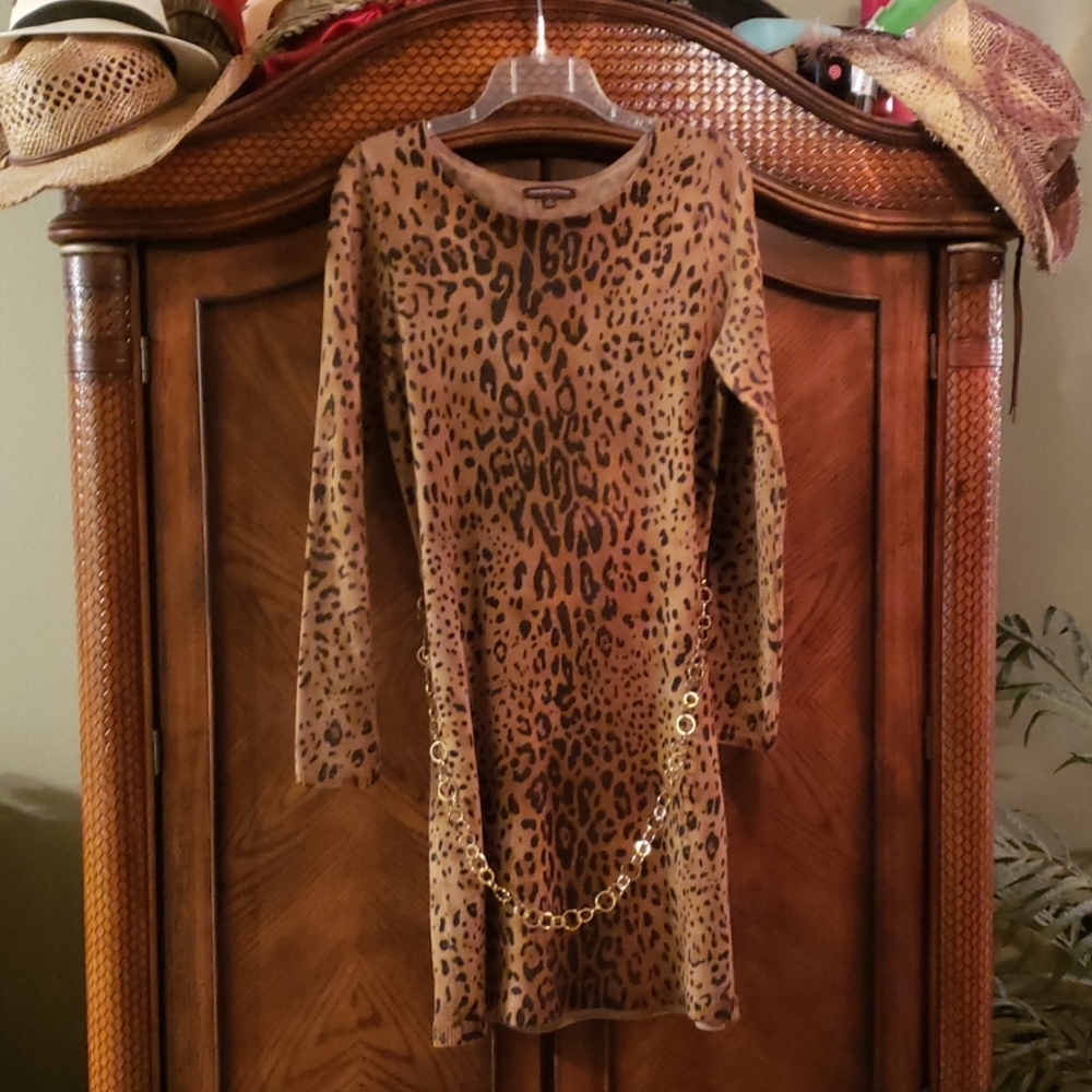 Leopard sweater dress